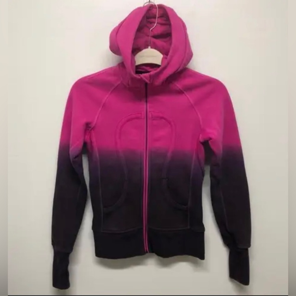 LuLulemon Special Edition Ombre Scuba Hoodie Womens 4 Pink Purple